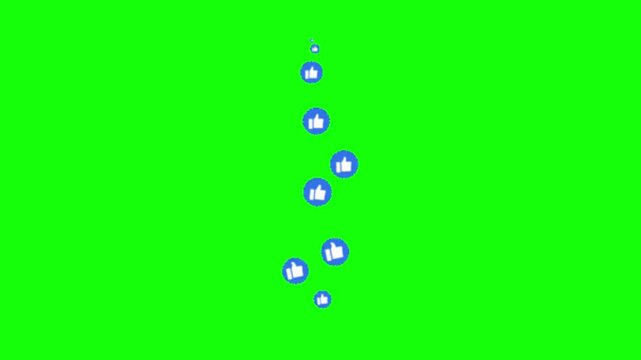 like animation on green screen background