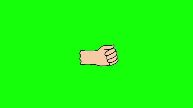 like animation on green screen background