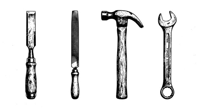 Knife tactical combat with double-edged blade, engraved details and distressed texture for adventure and survival icons