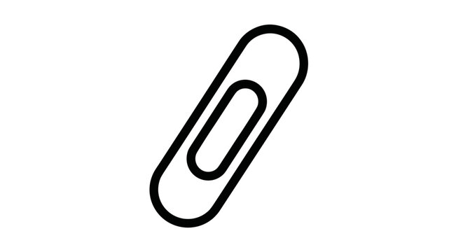 A singular metal paperclip presented in a bold graphic style embodying the essential nature of document organization and the fundamental act of fastening papers together for efficient handling.