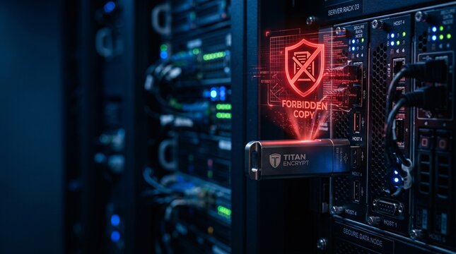 Industrial Espionage Titanium USB Drive Server Data Theft.
