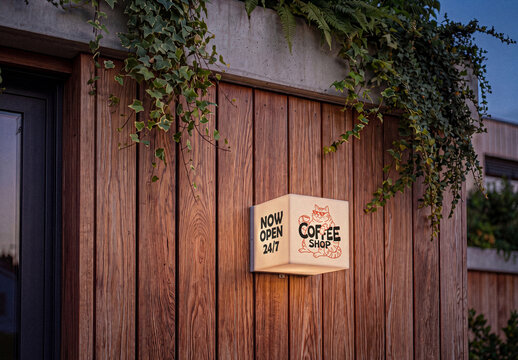 Outdoor Lightbox Sign Mockup