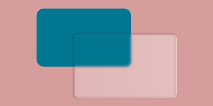 Glass morphism effect abstract teal and pink overlays for ui ux design