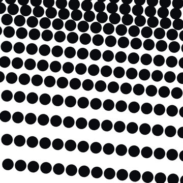 The dots are arranged in rows at an angle, creating a sort of gradient.