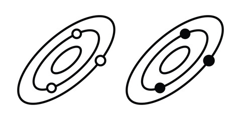 Space icon. Glyph solid icons collection. Line symbols © Chummi