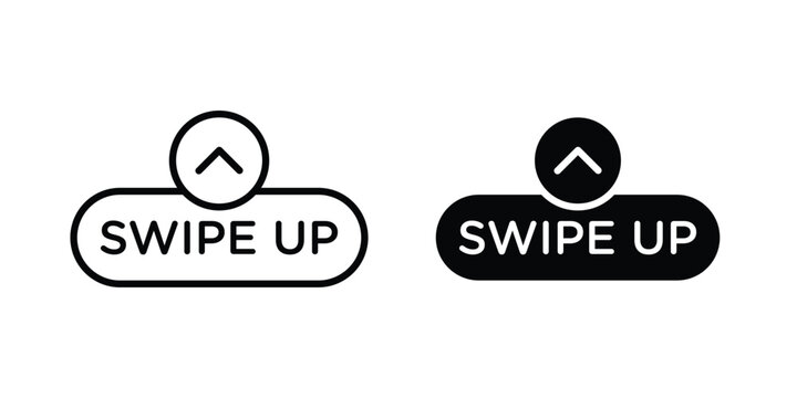 swipe up icon. Glyph solid icons collection. Line symbols