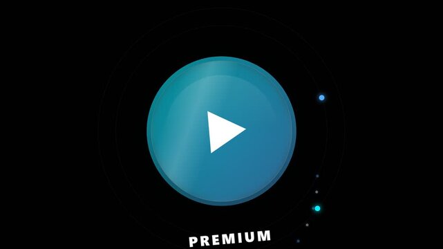 Sleek and modern digital play button for media player interface, symbolizing start, video, or audio playback in a premium online experience