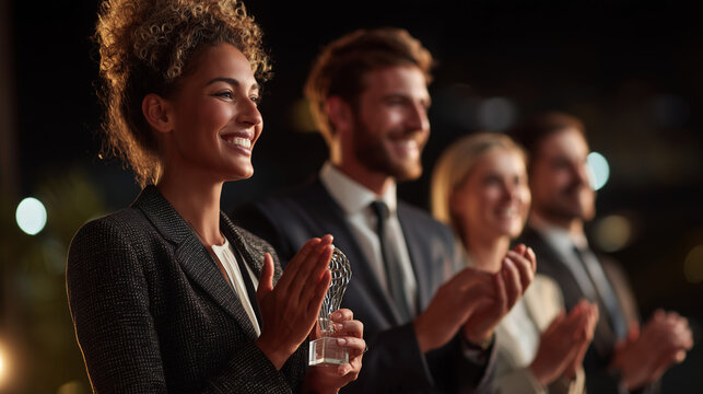  Corporate award ceremony recognizing employee achievement and excellence
