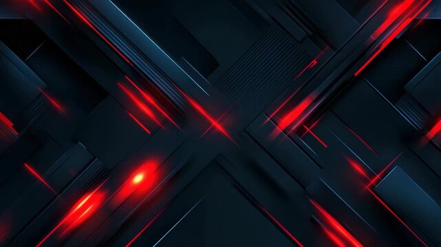 Futuristic black metal with red neon light abstract background, dark cyber texture for technology, sci fi design, gaming, and modern digital concept.