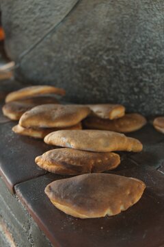 close up of freshly baked Mexican bread
