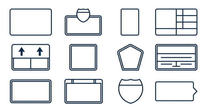 Various Shapes and Rectangles Icons.