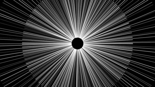 Radial Sunburst Action Speedlines - 4K Luma Matte Alpha Transition