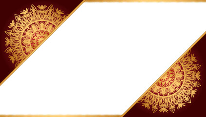 Vintage Luxury Gold Mandala Transparent Background Floral Islamic © Farzana