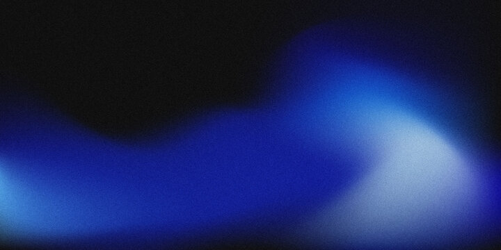 Abstract neon blue glowing gradient waves with soft blurred light effect on dark futuristic digital background wallpaper