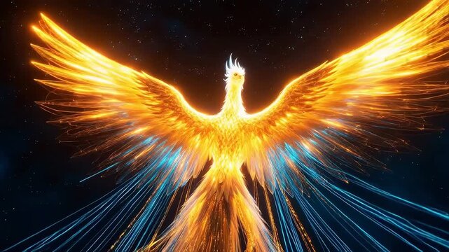Digital Phoenix Rising: Data Particles Soar in Cyberspace