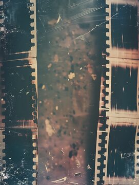 Vintage Film Negative Strips Weathered and Framed