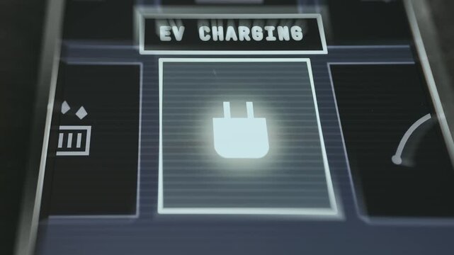 Person selects the option labeled EV Charging