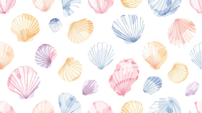 seamless background with shells