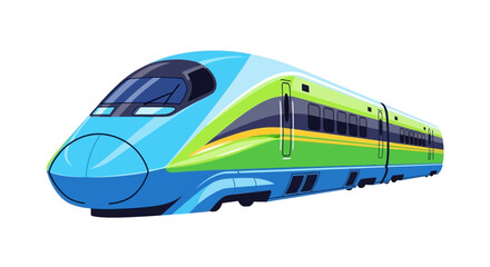 Modern High-Speed Train, Futuristic Design, Transportation Concept © Muhamad
