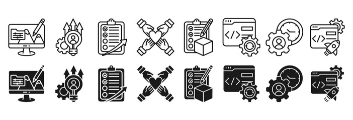 Product engineering icon set. Design and innovation symbol © Joniack