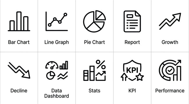Creative Flat Icon set design