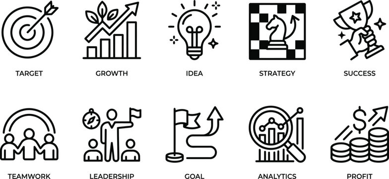 Creative Flat Icon set design