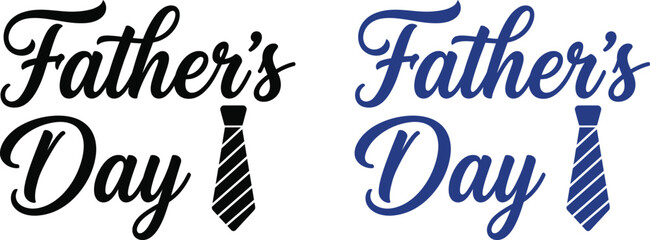 Father's day typography with neckties isolated on transparent background © mst