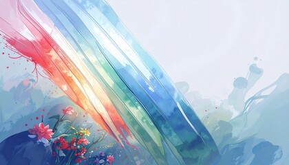 Fototapeta premium background of bright colorful stripes of light, motion wallpaper with copy space , graphic resource