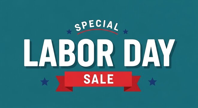 Labor day usa sale banner festive promotion for september holiday discounts and retail offers