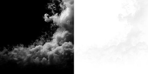 Clouds drifting on a clear day over a transparent background with soft white tones and subtle shadows © Liubov