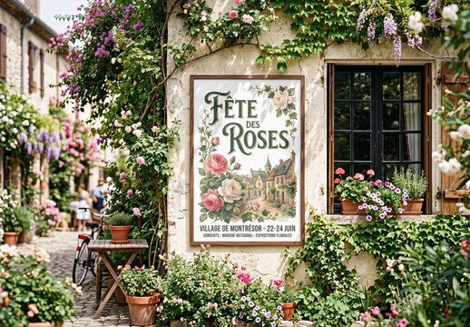 Rustic Wood Poster Frame Mockup