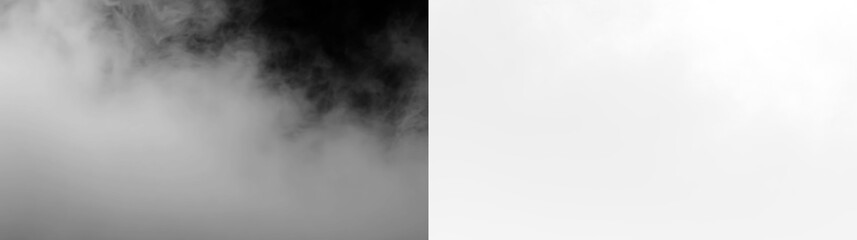 Fototapeta premium Fog covers the landscape creating a soft layer of mystery on a transparent background