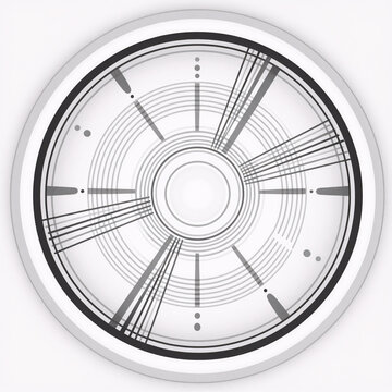 Low Poly Equalizer Background. Digital Illustration Showcasing Concentric, Circular Lines And Radial Curves Within Round Sound Wave Frames