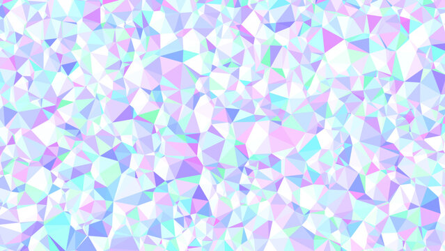 ホログラム風 ポリゴンテクスチャ パステル背景イラスト Hologram-style polygon texture
