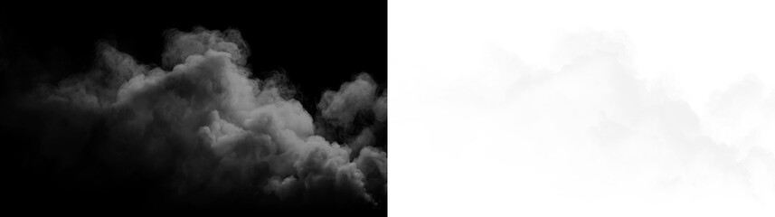 Cloud shapes drift across a transparent background on a clear day with soft details and gentle movement © Liubov