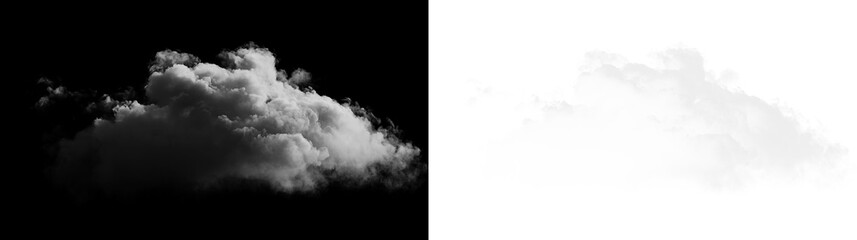 Clouds drifting in a clear sky with a transparent background creating an illusion of lightness and airiness © Liubov