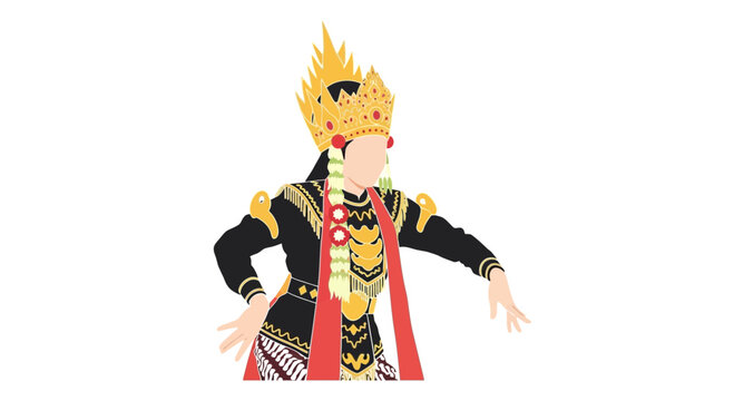 Man in traditional dance costume performing.