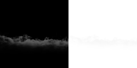 Clouds drift across the sky with a transparent background creating a light and airy effect for digital use © Liubov