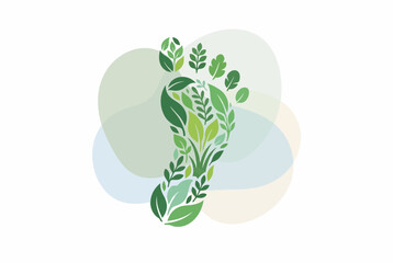 Eco Friendly Leaf Footprint for Carbon Neutrality and Sustainability © gudang