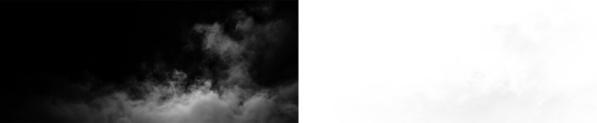 Fototapeta premium Movement of light clouds across a transparent sky on a sunny day in an open area