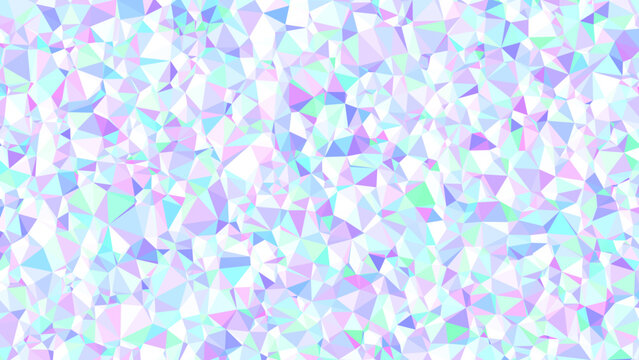 ホログラム風 ポリゴンテクスチャ パステル背景イラスト Hologram-style polygon texture