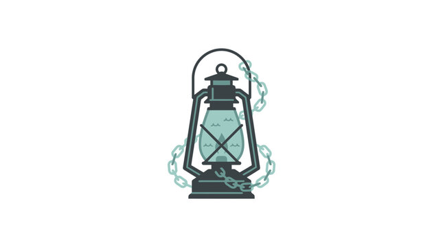 Vintage Metal Lantern With Handle.