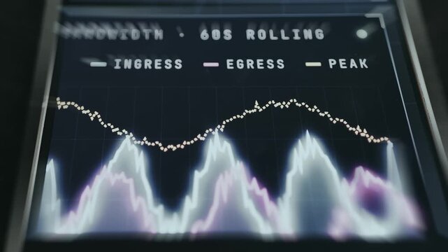 System monitoring three distinct data types Ingress, Egress and Peak levels