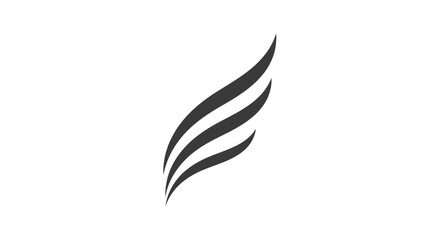 Black abstract wing shape design. © bramastaa