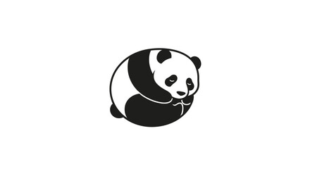 Cute black and white panda bear. © bramastaa