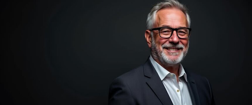 Distinguished image celebrating a father pride by capturing an expressive portrait of a confident father with sophisticated style and refined dignified presence for premium stock visuals in  Photo Sto