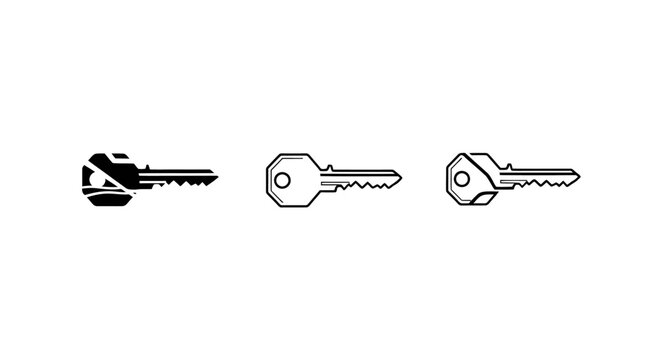 Three different styles of skeleton key illustrations.