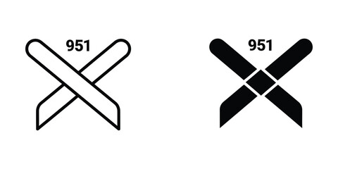 Railroad Crossing Signs X Shape White and Black Vector Icons Number 951 © MSTSALEHA