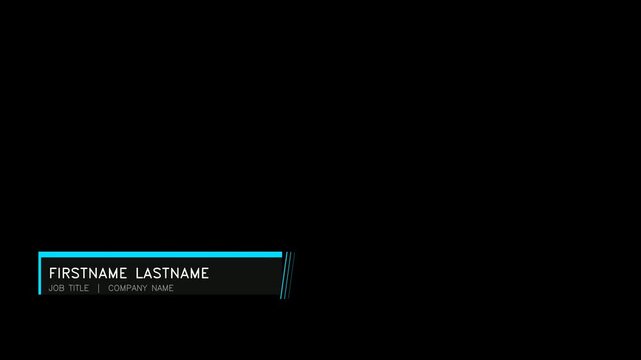 Corporate Slash Lower Third Animation 4K - Professional Name Title Overlay Motion Graphics