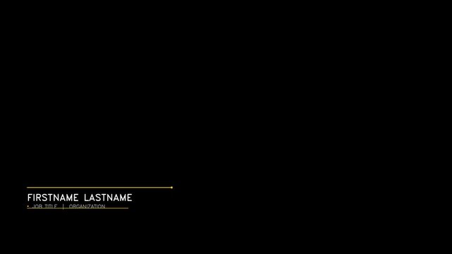Minimal Line Draw Lower Third Animation 4K - Clean Elegant Name Title Motion Graphics